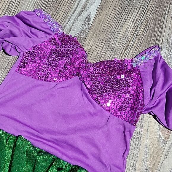 Mermaid Halloween Costume with Wig Girl's Size - Picture 7 of 13